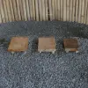  Product image 8 of the product “Low Stool made from teak root wood, Set of 3. Sizes: L: 20x20x7cm H. M:18x18x7cm H. S: 15x15x7cm H. ”